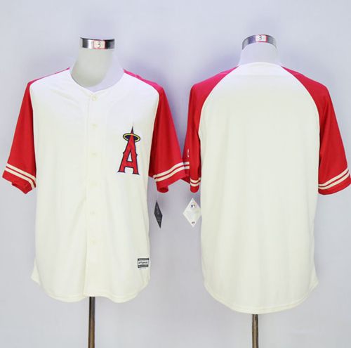 Angels of Anaheim Blank Cream/Red Exclusive New Cool Base Stitched MLB Jersey